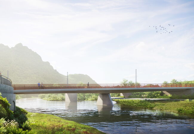 Visualisierung der Brücke an der Altenburger Straße