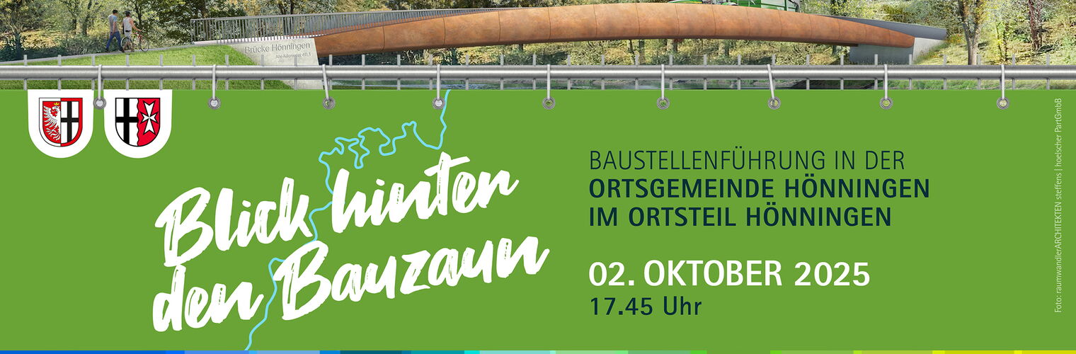 Blick hinter den Bauzaun Hönningen