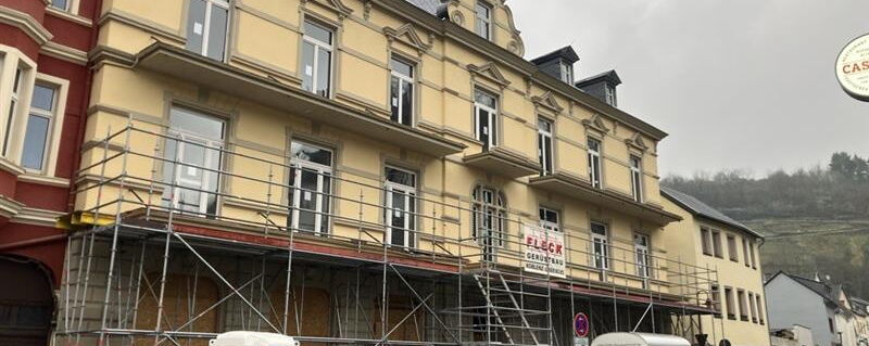 Baustelleneinrichtung am Rathaus der Verbandsgemeinde