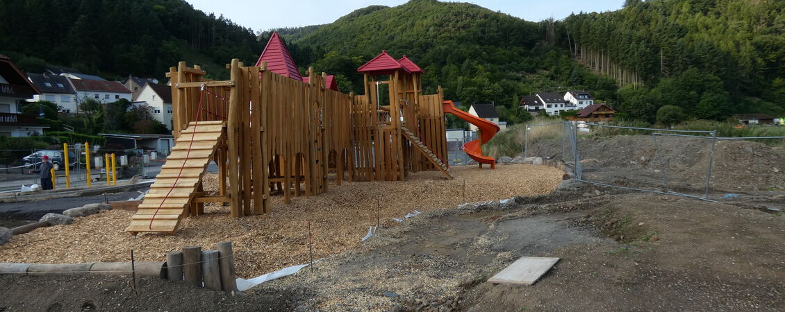 Baustelle für den Spielplatz Rech