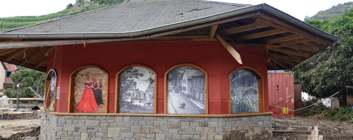 Flutschäden auf dem Waagplatz