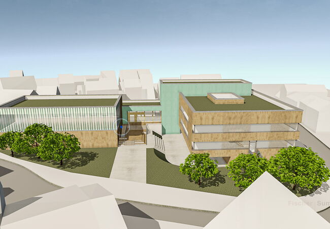 Visualisierung der neuen Grundschule Dernau