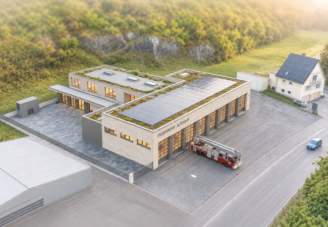 Visualisierung vom neuen Feuerwehrhaus Altenahr