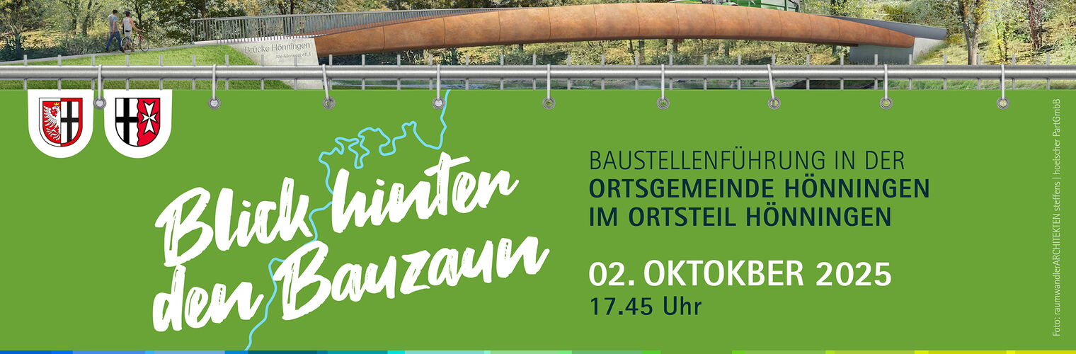 Blick hinter den Bauzaun Hönningen