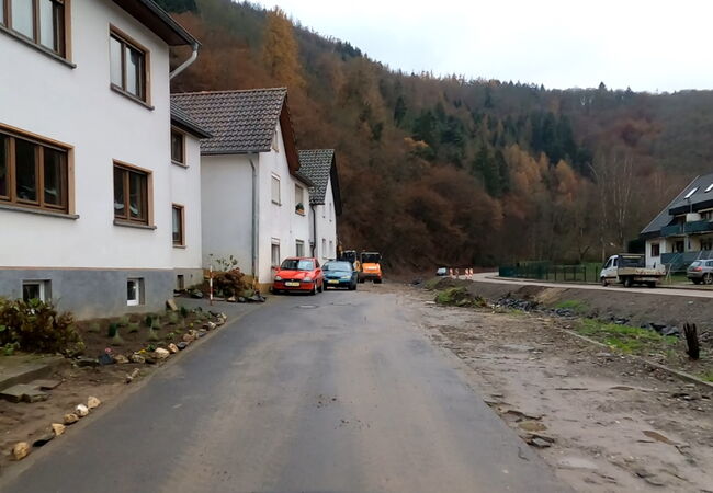 Schäden am Straßenkörper Am Sahrbach