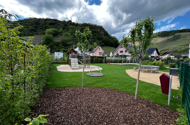 Der neue Spielplatz im Auel in Mayschoß