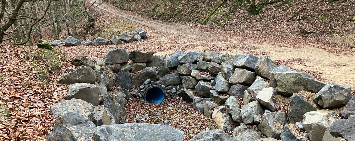 Durchlass an einem Wirtschaftsweg in der OG Berg