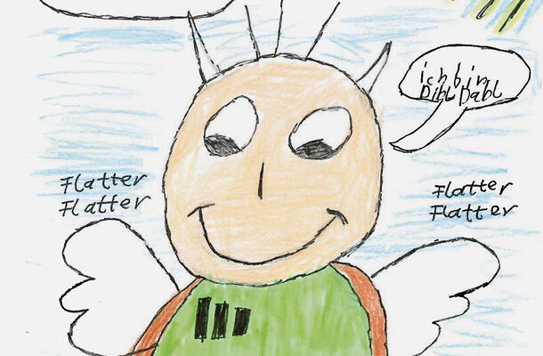 Das Wird Maskottchen Dibl Dabl Zeichnung