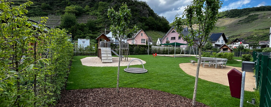 Der neue Spielplatz im Auel in Mayschoß