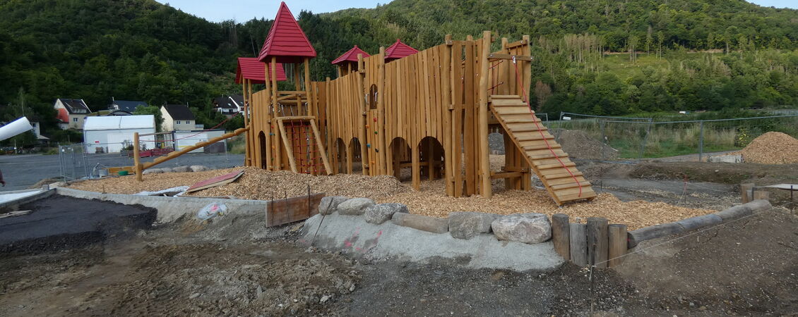Baustelle für den Spielplatz Rech
