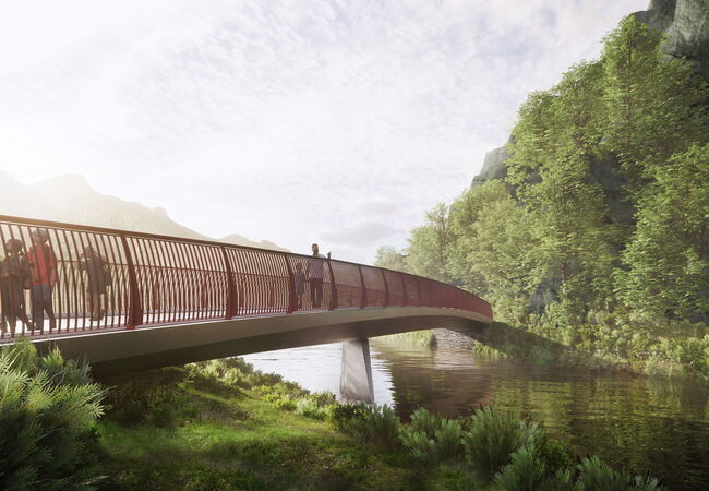 Visualisierung der Brücke zur Jugendherberge