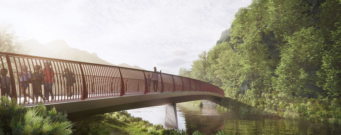 Visualisierung der Brücke zur Jugendherberge